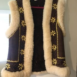 Suede and shearling gorgeous vest